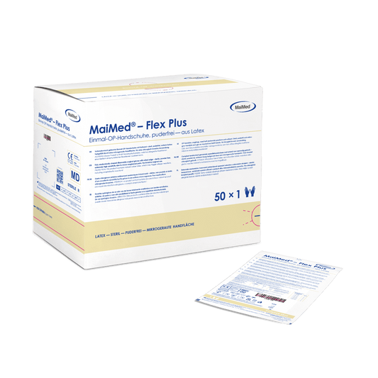 MaiMed-Flex Plus PF-sterile powder-free latex surgical gloves, 50 pairs/box