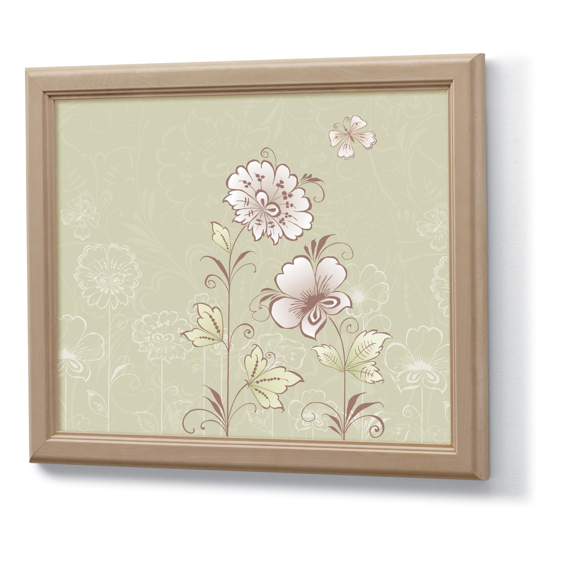 Mit den 3M Deutschland GmbH Mittelgroße und große Command™ Bilder-Montage Strips, Vorteilspack, 17209 (1 Stück) können Sie Ihre gerahmten floralen Kunstwerke sicher befestigen - ideal für helle Holzrahmen und florale Designs mit naturinspirierten Mustern.