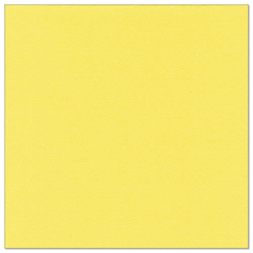 Eine quadratische, unifarbene gelbe Serviette - PAPSTAR 50 Servietten "ROYAL Collection" 1/4-Falz 40 x 40 cm von PAPSTAR GmbH - ist vor weißem Hintergrund abgebildet, gleichmäßig gefärbt und frei von jeglichen Mustern oder Markierungen.