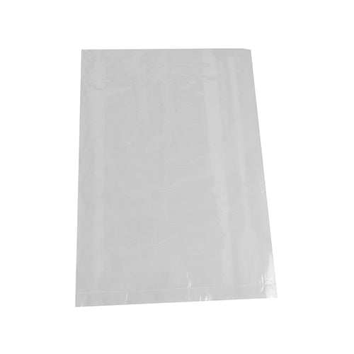 Der Starpak 500 Flachbeutel, ein transparenter, flacher rechteckiger LDPE-Beutel von Starpak, ist leer und unten versiegelt vor einem schlichten weißen Hintergrund abgebildet.