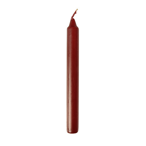 Eine einzelne unbeleuchtete Starpak 30 Tafelkerzen-Kerze (Ø 2,1 cm · 19,6 cm) steht aufrecht vor einem schlichten weißen Hintergrund, ideal für eine elegante Tischdekoration.