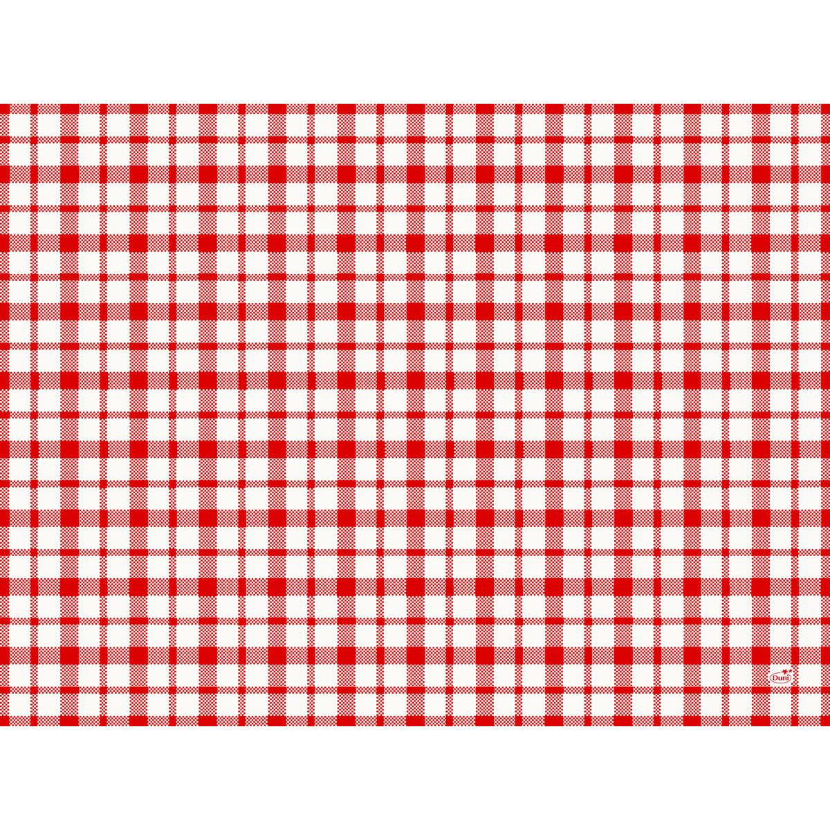 Papier-Tischsets 30 x 40 cm Giovanni von Duni GmbH (Packung à 250 Stück) im rot-weißen Gingham-Karo, ideal für Gastronomie-Tischdekoration - mit gleichmäßigen Linien und nahtlosem Karomuster.