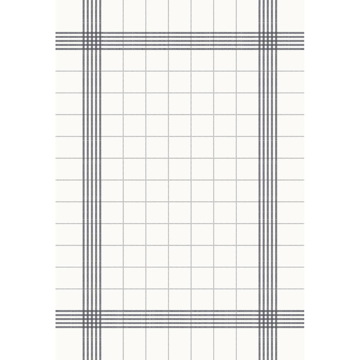 Die Handtuchserviette 38 x 54 cm flat-pack weiß/grau von Duni GmbH zeigt ein Gittermuster mit hellgrauen Linien und einem kräftigen quadratischen Rahmen - ideal für eine moderne Tischdekoration oder zur Kombination mit Tuchservietten. Die Packung enthält 50 Stück.