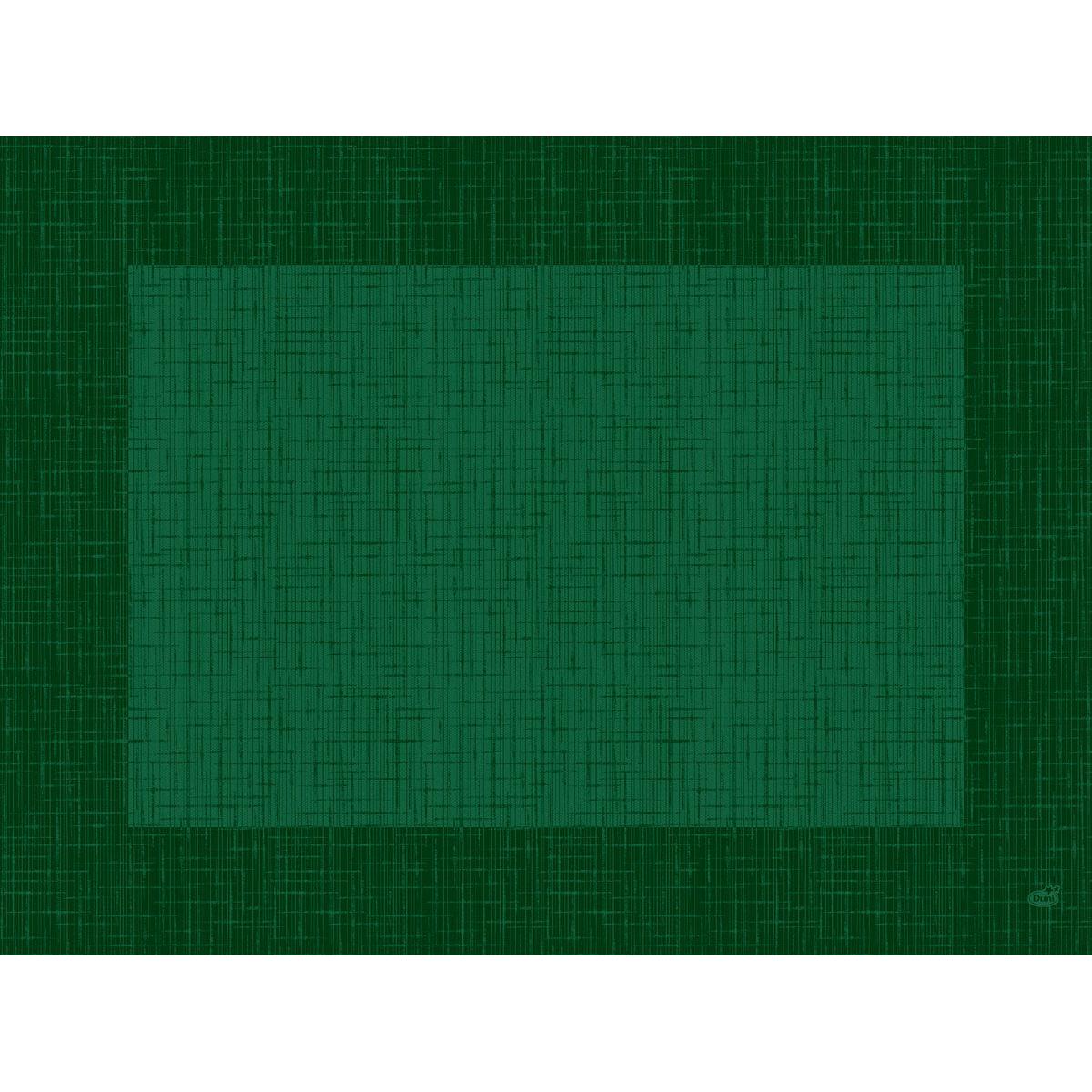 Das quadratische Dunicel-Tischset 30 x 40 cm der Duni GmbH zeichnet sich durch ein strukturiertes Kreuzschraffurmuster in zwei Grüntönen aus: ein helleres Innenquadrat wird von dem dunkleren Linnea-Jägergrün eingefasst. Wird in Packungen mit 500 Stück geliefert.
