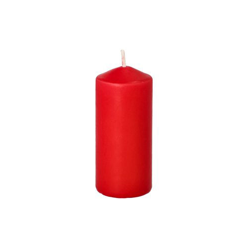 Eine einzelne Starpak Stumpenkerze (Ø 40 mm, 90 mm) steht unbeleuchtet mit sichtbarem Docht vor weißem Hintergrund – perfekt für romantische Stimmung dank langer Brenndauer.
