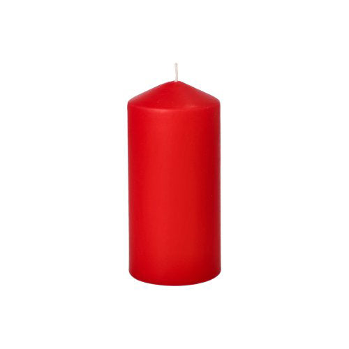 8 rote Stumpenkerzen von Starpak (Ø 50 mm, 100 mm) aus hochwertigem Wachs mit weißem Docht, zylindrisch geformt – ideal für eine gemütliche Atmosphäre, auf weißem Hintergrund präsentiert.