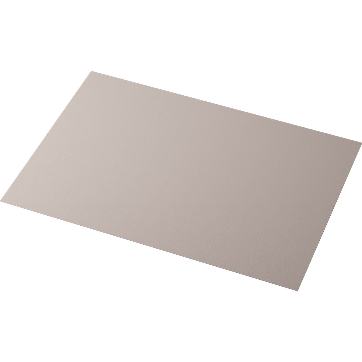 Ein einzelnes hellbraunes Evolin-Tischset (30 x 43,5 cm) der Duni GmbH ist auf weißem Hintergrund leicht schräg dargestellt.