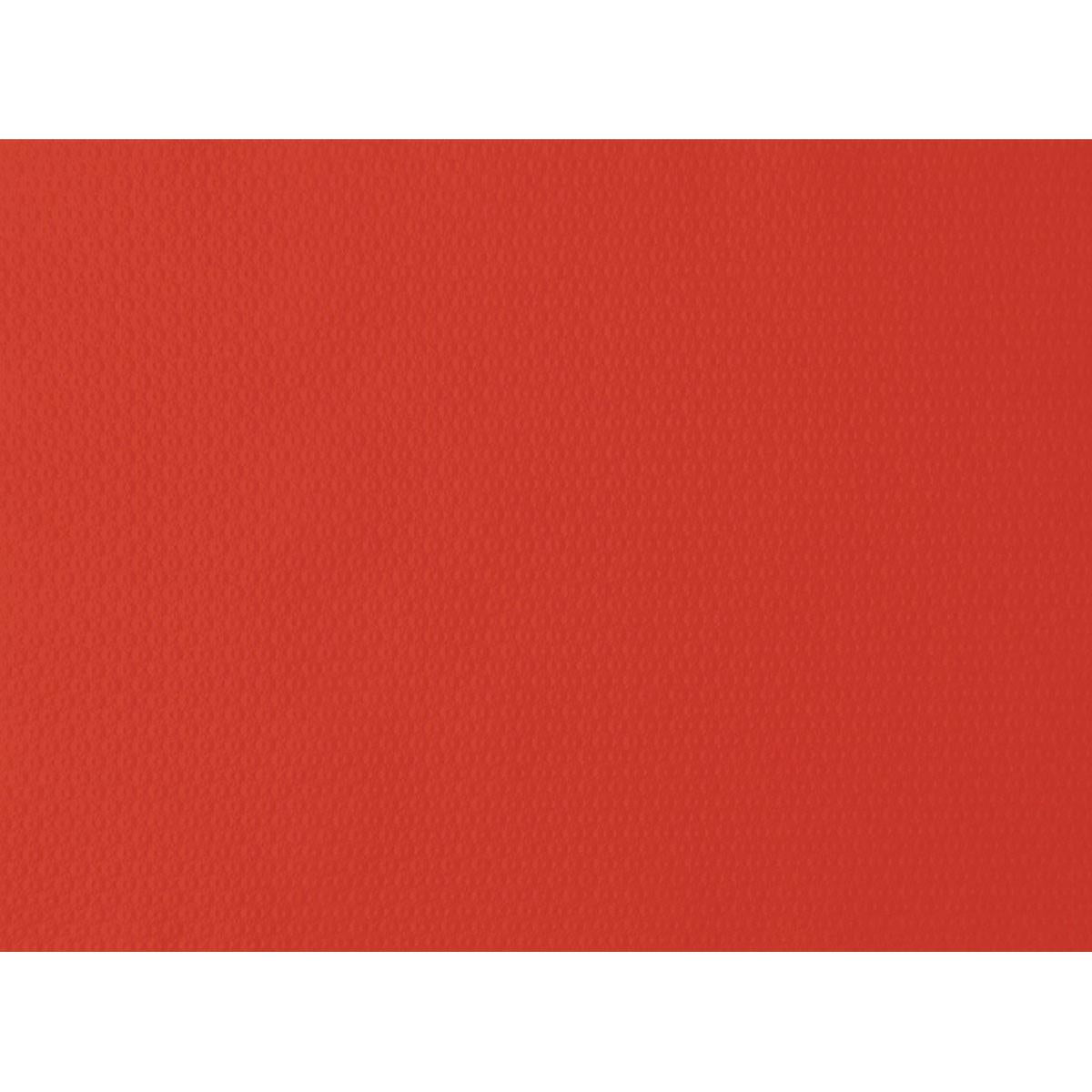 Eine Nahaufnahme der leuchtend roten, dezent gepunkteten Oberfläche der Papier-Tischsets 30 x 40 cm rot | Packung (500 Stück) der Duni GmbH - ideal, um Farbe und Stil in Ihre Tischdekoration zu bringen.