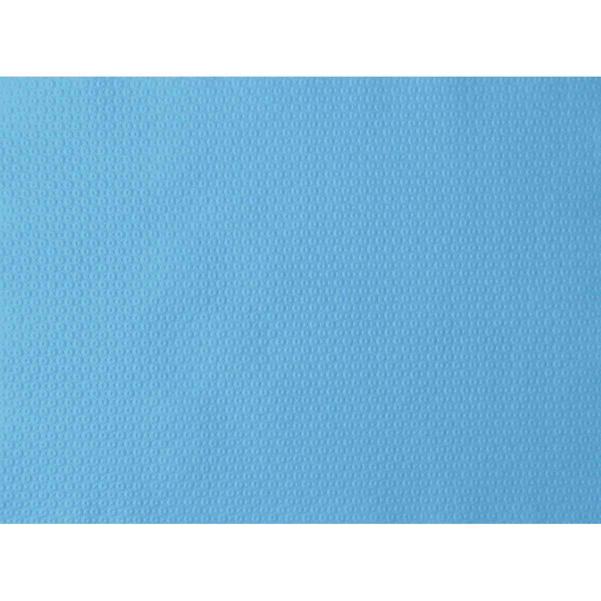 Detailaufnahme der mintblauen Oberfläche der Papier-Tischsets 30 x 40 cm (Packung mit 500 Stück) der Duni GmbH mit einem gleichmäßigen Muster aus kleinen, kreisförmigen Erhebungen - perfekt für den stilvoll und praktisch gedeckten Tisch.