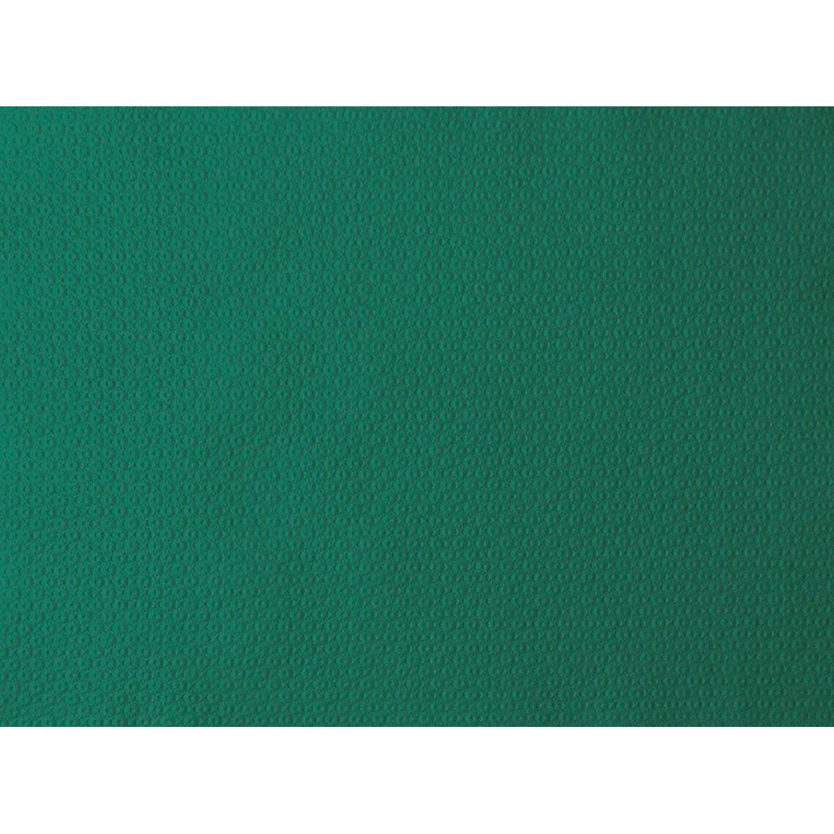 Eine Nahaufnahme der Duni GmbH Papier-Tischsets in Jägergrün (30 x 40 cm), die eine einheitliche Farbe und eine subtile, kleine erhabene Punktstruktur zeigen. Verkauft in einer Packung mit 500 Stück.