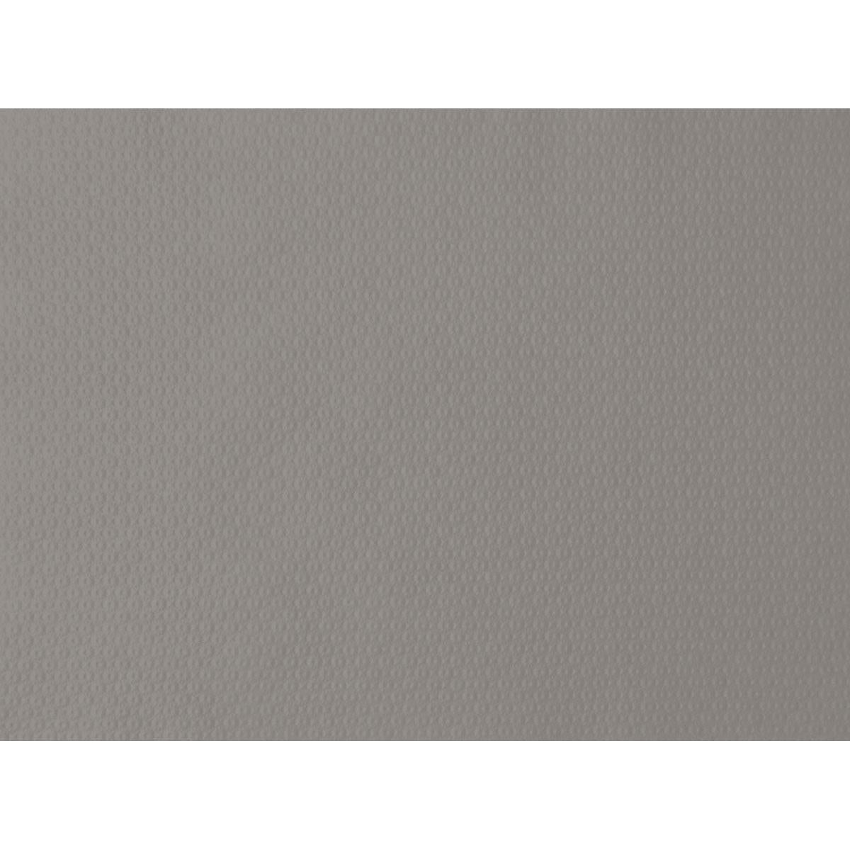 Eine Nahaufnahme des hellgranitgrauen Papier-Tischsets 30 x 40 cm der Duni GmbH mit einem gleichmäßigen Muster aus kleinen, erhabenen Kreispunkten. Die Packung enthält 500 Stück.