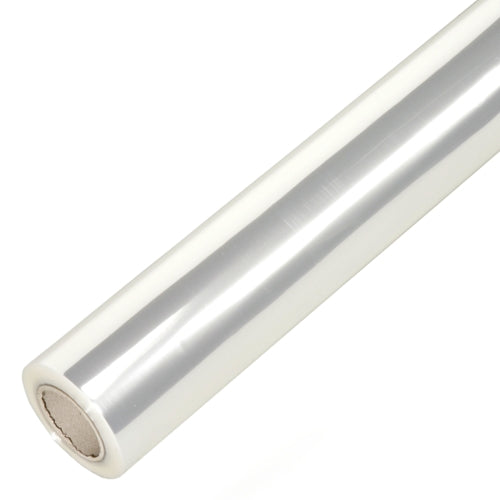 Die Starpak Transparentfolie unbedruckt von Starpak überzeugt mit glatter, glänzender Oberfläche und stabilem Kartonkern. Sie wird als Rolle aus einem Winkel vor weißem Hintergrund präsentiert und ist vielseitig einsetzbar.