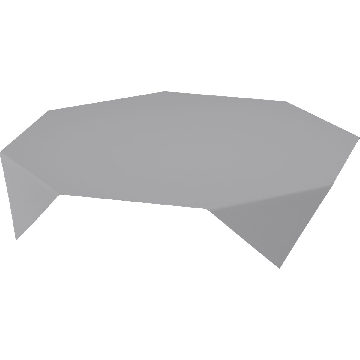 Die Evolin-Mitteldecke von Duni GmbH ist eine granitgraue, achtseitige Tischdecke (84 x 84 cm), die flach mit scharfen Ecken und geraden Kanten auf weißem Hintergrund abgebildet ist. Die Packung enthält 14 Stück.