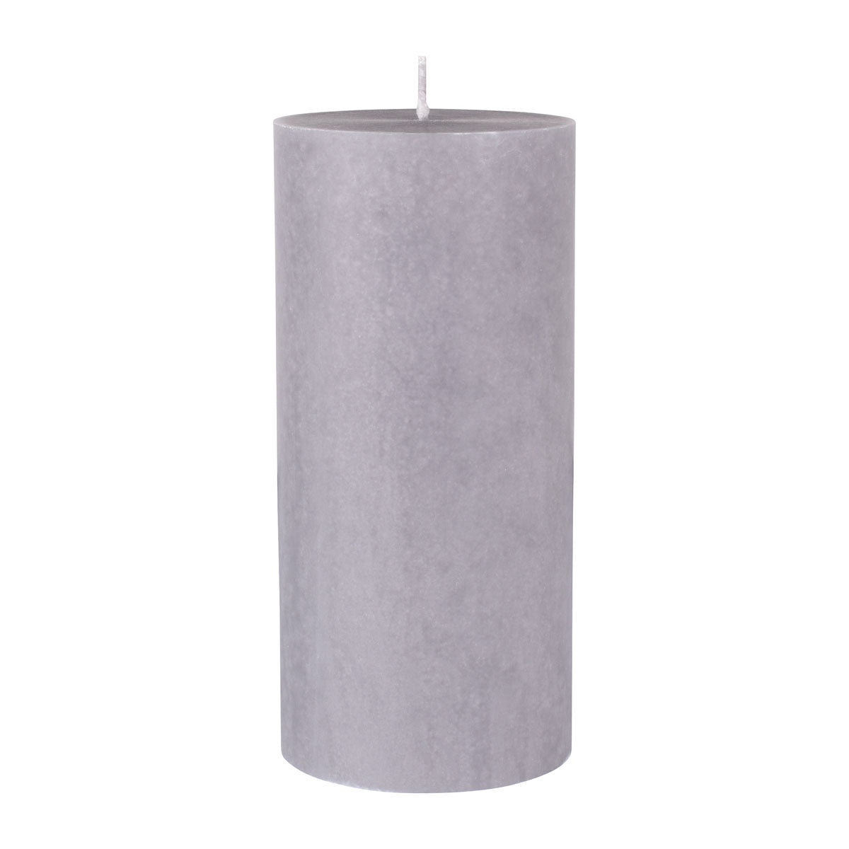 Die Duni GmbH Stumpenkerzen, 100% Stearin (150 x 70 mm, ca. 50h), ist eine hohe graue zylindrische Kerze mit einem einzelnen Docht in der Mitte - ideal für alle, die umweltfreundliche Kerzen suchen.