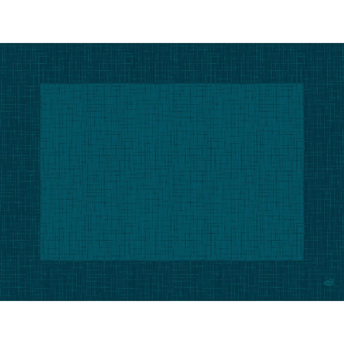 Das Dunicel-Tischset Linnea ocean teal (30 x 40 cm) von Duni GmbH überzeugt mit einem gewebt wirkenden Muster in Blaugrün und eignet sich ideal für elegante Tischdekorationen. Packung mit 100 Stück.