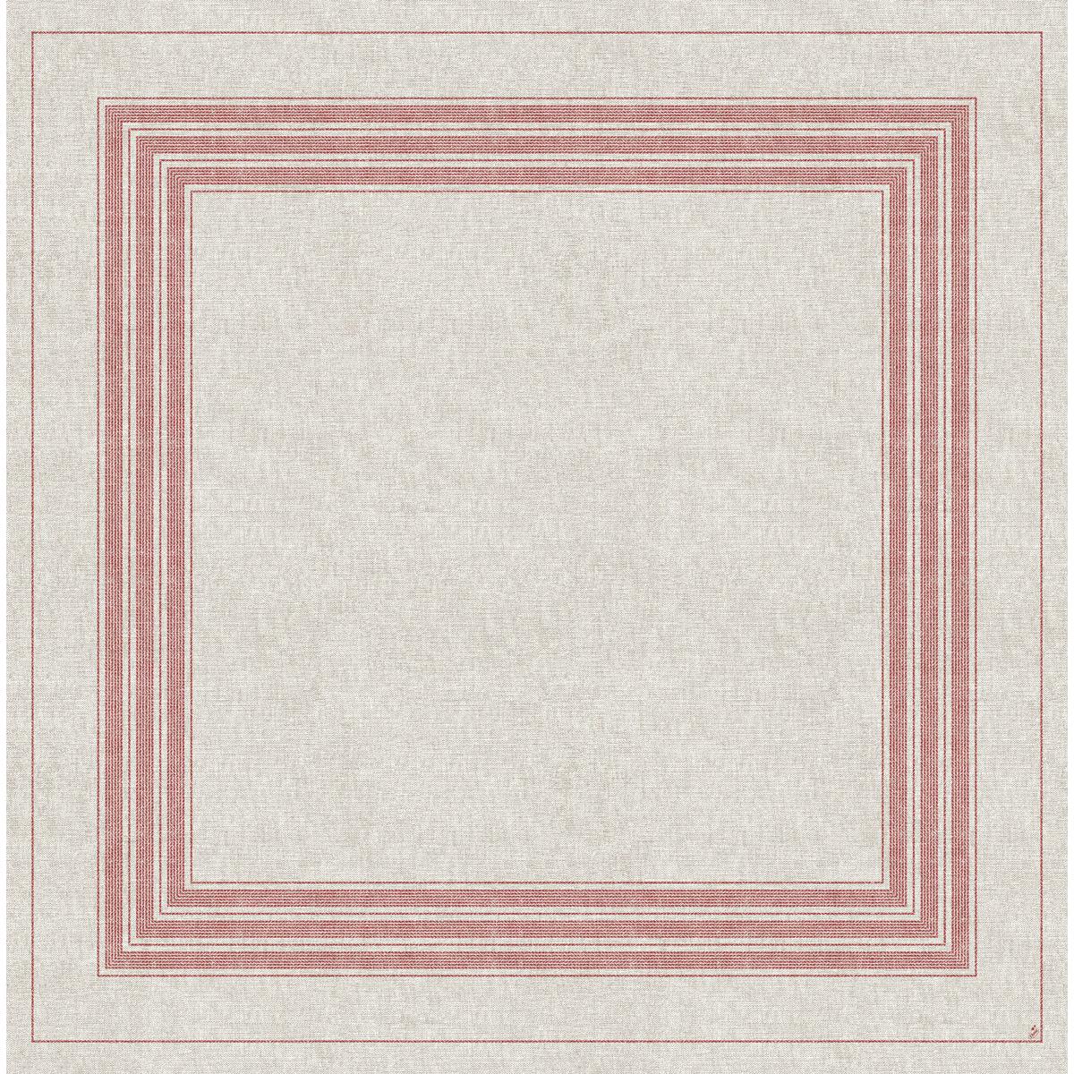 Die Dunicel-Mitteldecken 84 x 84 cm von Duni GmbH haben ein strukturiertes beiges Tuch mit fünf dünnen roten Rändern - perfekt als Tischdekoration oder zur Ergänzung Ihrer Cocina bordeaux. Verkauft in Packungen mit 20 Stück.