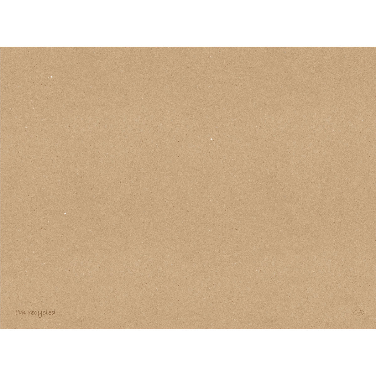 Das Duni GmbH Papier Tischset Recycled 30 x 40 cm von echoecho ist ein strukturiertes Tischset aus recyceltem Papier mit dezenten Sprenkeln und dem Aufdruck "I'm recycled" in der Ecke - ideal für den nachhaltig gedeckten Tisch. Die Packung enthält 250 Stück.