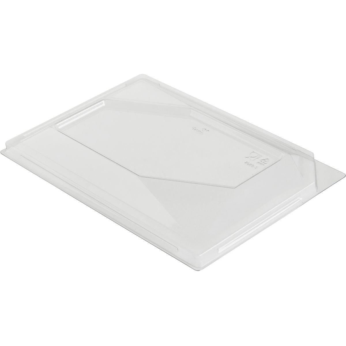 Der Deckel Polardeli rPET von Duni GmbH (181x121x18 mm) passt auf 187031, 187033 und bietet eine umweltfreundliche, transparente Abdeckung für Ihren Foodcontainer. Verpackungseinheit: 625 Stück.