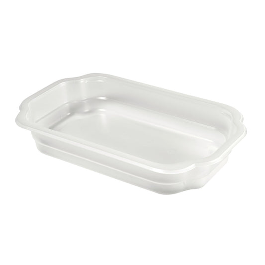 Die transparente PP-Schale Take-Away 250x159x43 von Duni GmbH (Packung à 246 Stück) ist rechteckig mit flacher Tiefe und eignet sich ideal als Verpackung für Speisen.