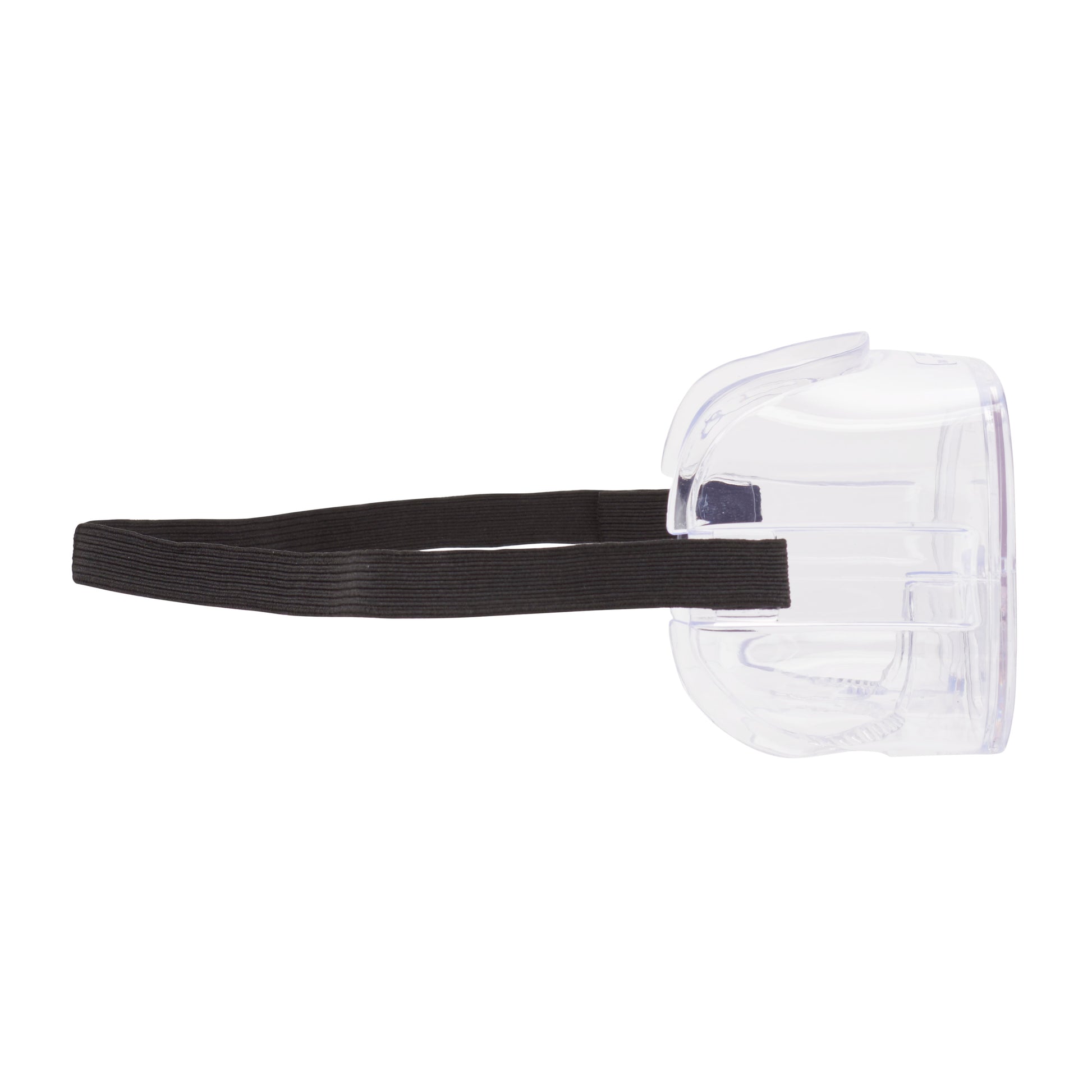 Die 3M™ Classic Schutzbrille 4800 von 3M Deutschland GmbH ist eine indirekt belüftete, klare Schutzbrille, in der Seitenansicht auf weißem Hintergrund. Wird als Einzelverpackung geliefert.
