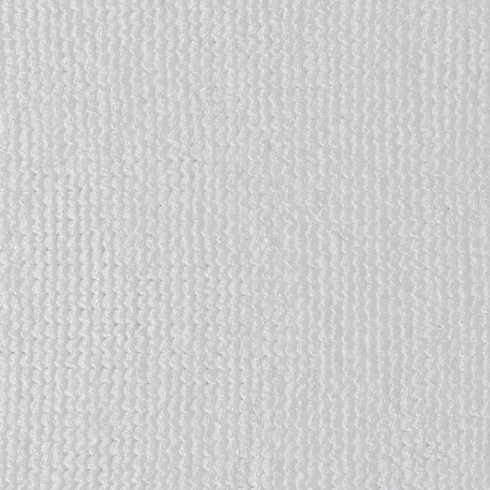 Die Nahaufnahme eines weiß strukturierten Kimtech® Auto Mikrofaser-Oberflächenwischtuchs der Kimberly-Clark GmbH zeigt ein gleichmäßiges, schlingenförmiges Muster, wie es bei der Autoreinigung verwendet wird. 1 Karton enthält 25 Blatt pro Schachtel.