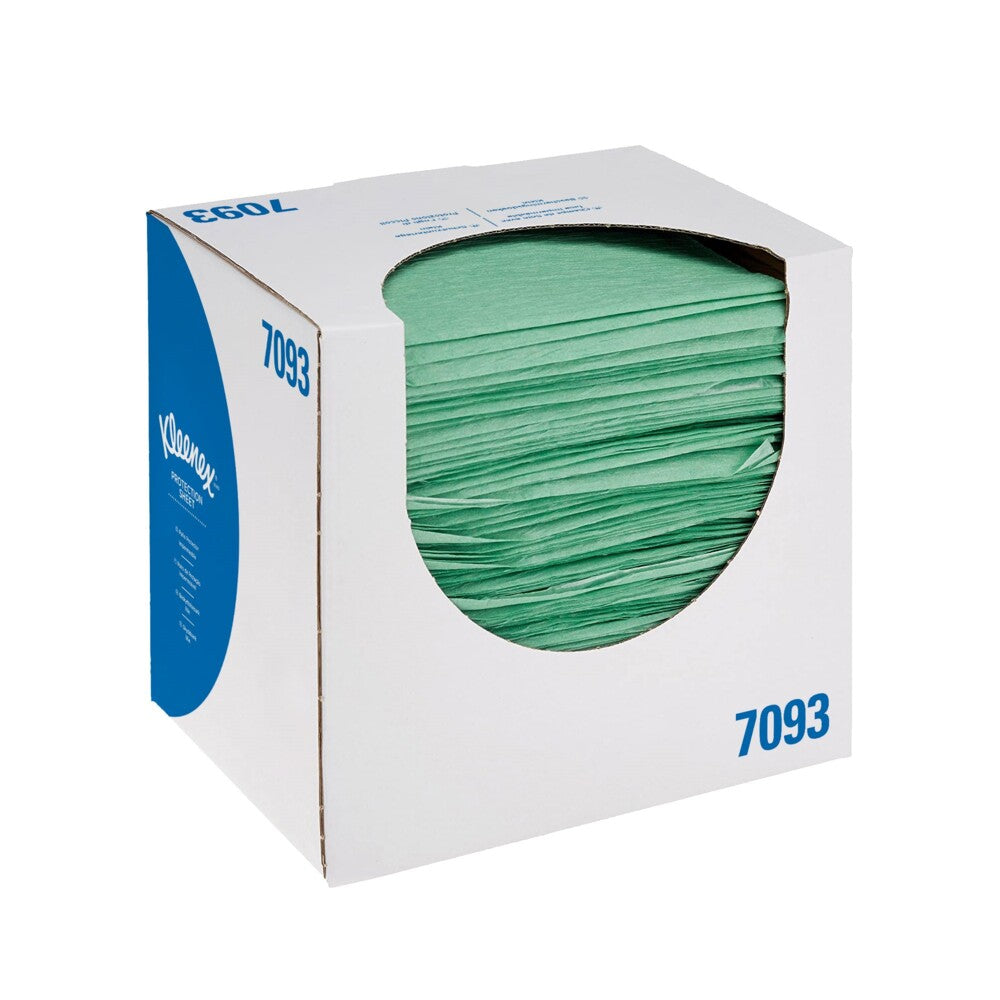 Die Kleenex® Ärzterollen der Kimberly-Clark GmbH sind in 4 Spenderboxen mit je 100 grünen Blättern in einer weißen Box mit Klarsichtfenster untergebracht - perfekt für medizinische Einrichtungen.