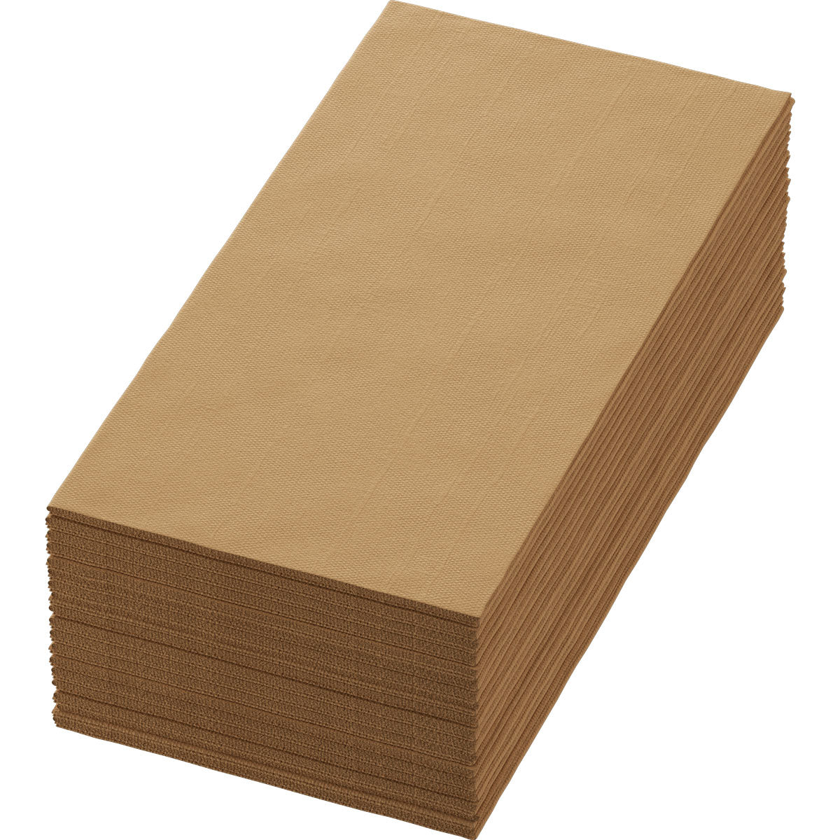 Ein Stapel Bio-Dunisoft-Servietten 40 x 40 cm 1/8 Buchfalz von Duni GmbH ist auf weißem Hintergrund ordentlich arrangiert - biologisch abbaubar und umweltfreundlich.