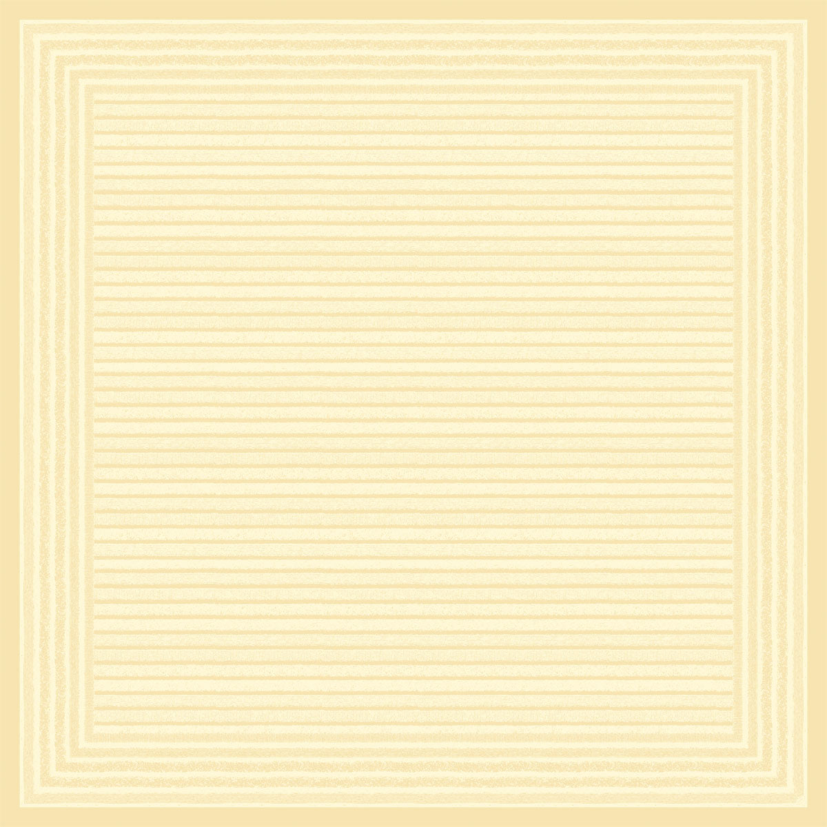Ein quadratisches, beiges Design mit zentralen horizontalen Linien und passenden Bordüren - wie Tessuto cream 60111 | Packung (20 Stück) von Duni GmbH. Dieser weiche, strukturierte Look ist ideal für weiches, saugfähiges Einwegtuch-Anwendungen.