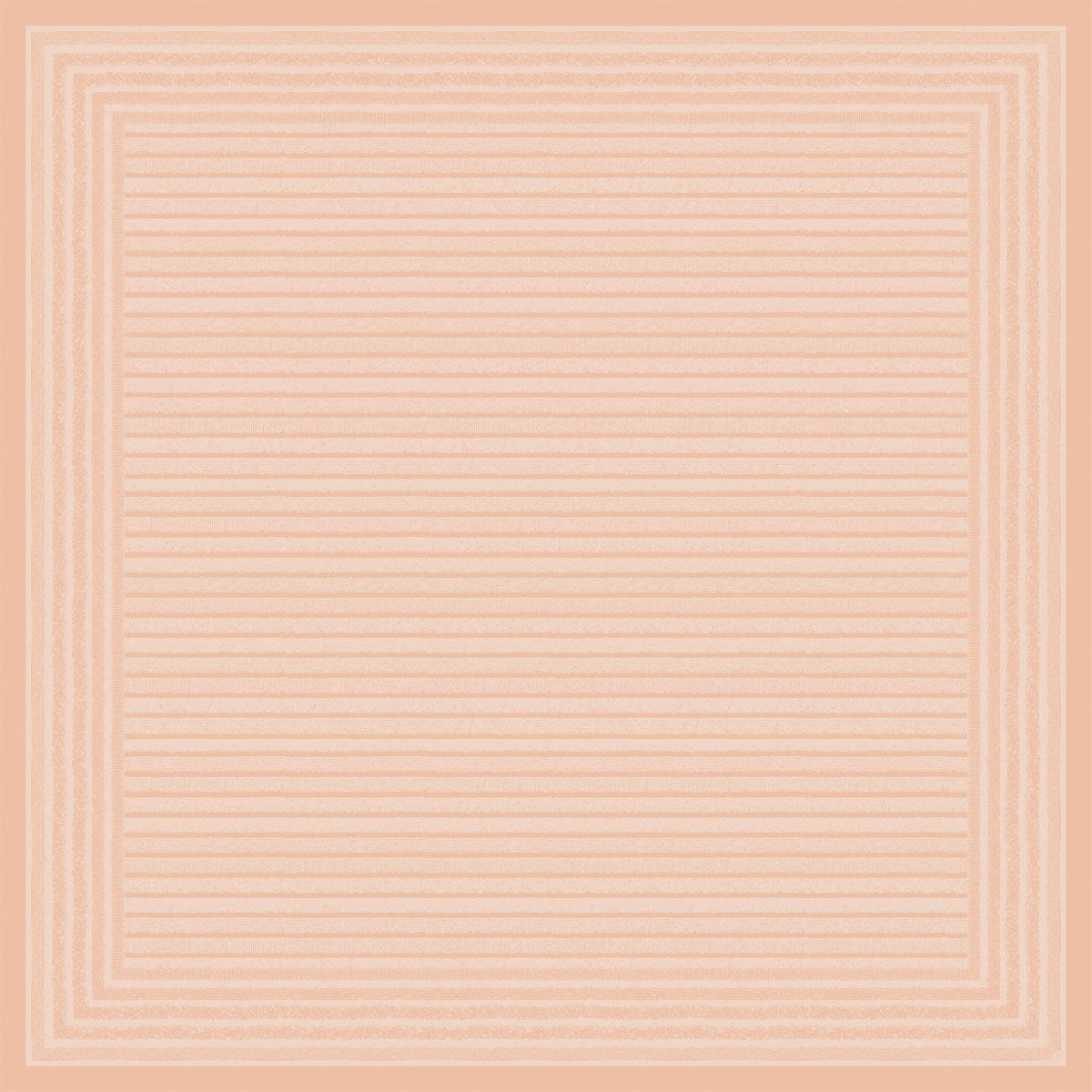 Ein quadratisches Bild mit gleichmäßig verteilten horizontalen Linien in Pfirsich und Rosa, das den raffinierten Look der Tessuto staubrosa 60111 Papierservietten (20 Stück) der Duni GmbH widerspiegelt. Dichtere Randlinien bilden einen zarten Rahmen um die Mitte.