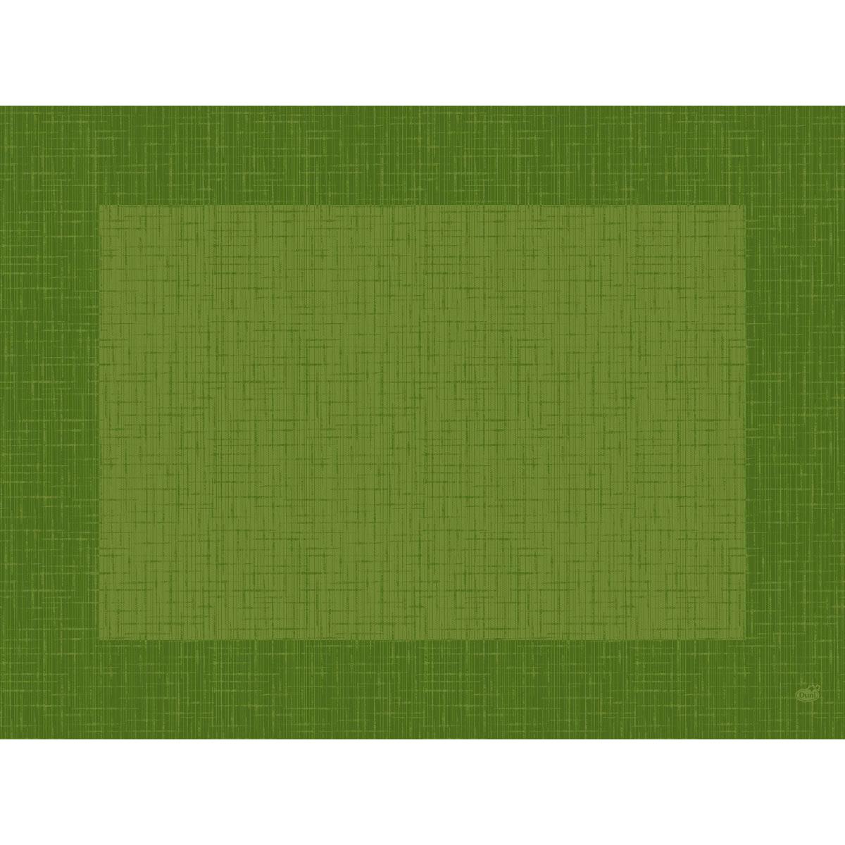 Eine quadratische Fläche in hellem Grün, ähnlich wie bei Duni GmbH Bio-Dunicel-Sets 30x40 Linnea Blattgrün 100P, ist auf einem dunkleren grünen gewebten Hintergrund zentriert, wodurch ein überlagertes gitterartiges Muster im gesamten Bild entsteht.