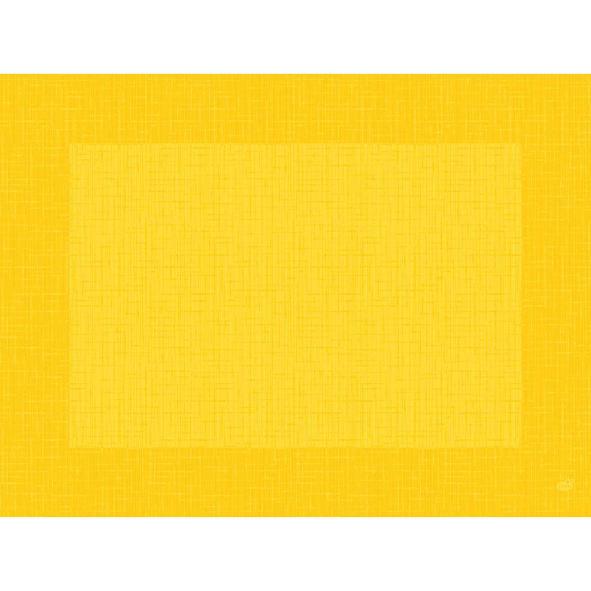 Ein digitales Bild mit einem zentrierten gelben Quadrat auf einem strukturierten gelben Hintergrund, beides schraffiert, spiegelt subtil den nachhaltigen Stil der Duni GmbH Bio-Dunicel-Sets 30x40 Linnea gelb 100P | Packung (100 Stück) wider.