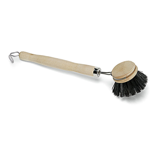 Die Nölle Profi Brush Spülbürste (25 cm) aus Holz mit weicher Naturhaar-Mischung und Metallöse am Griff eignet sich perfekt für nachhaltiges, umweltbewusstes Spülen. Von Nölle Profi Brush Bürsten- & Pinseltechnik e.K.