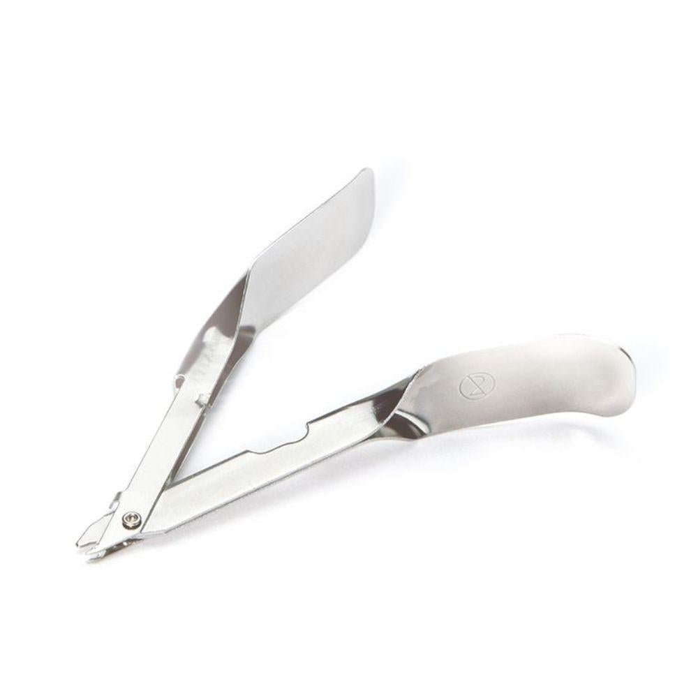 Der sterile Hartmann MediSet® Klammerentferner von Paul Hartmann AG, einzeln verpackt (1 Stück), mit zwei flachen, spatelförmigen Armen und gebogenem Griff, ist auf weißem Hintergrund zu sehen – ideal für medizinische Fachkräfte.