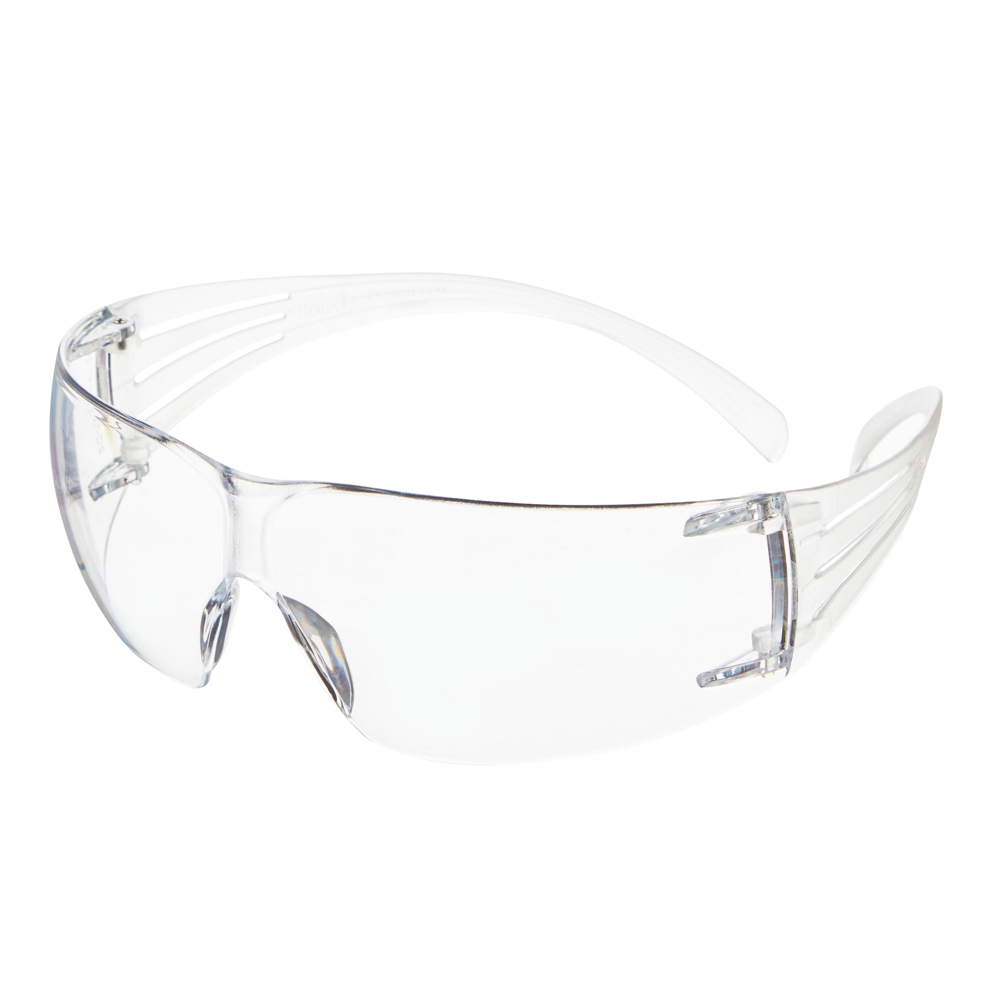 3M™ SecureFit™ Schutzbrille 200 von 3M Deutschland GmbH mit klaren, umlaufenden Gläsern und breiten Bügeln auf weißem Hintergrund.