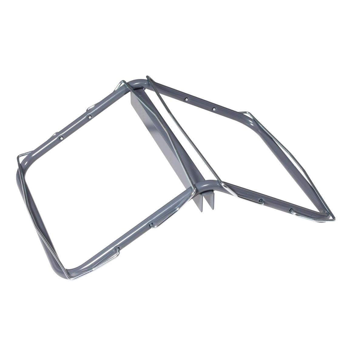 Der TASKI Sackrahmen, abgewinkelt von Diversey Deutschland GmbH & Co. OHG, ist rechteckig mit zentralem Scharnier und abgerundeten Ecken. Er besitzt mehrere Löcher und einen umlaufend erhöhten Rand für ergonomische, manuelle Bedienung. Packung: 1 Stück.