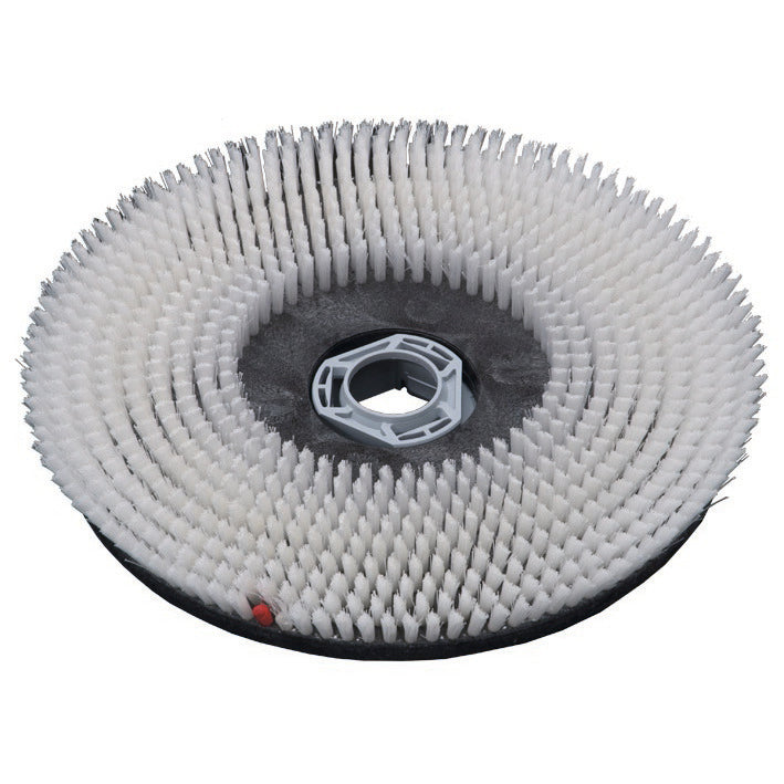 Die Scheuerbürste Waschbeton (43 cm) von Diversey Deutschland GmbH & Co. OHG, mit abgewinkelten Borsten und zentraler Nabe, passt zu swingo 1850 & 4000 Maschinen - ideal für die effiziente Reinigung von Waschtonflächen. Die Packung enthält 1 Stück.