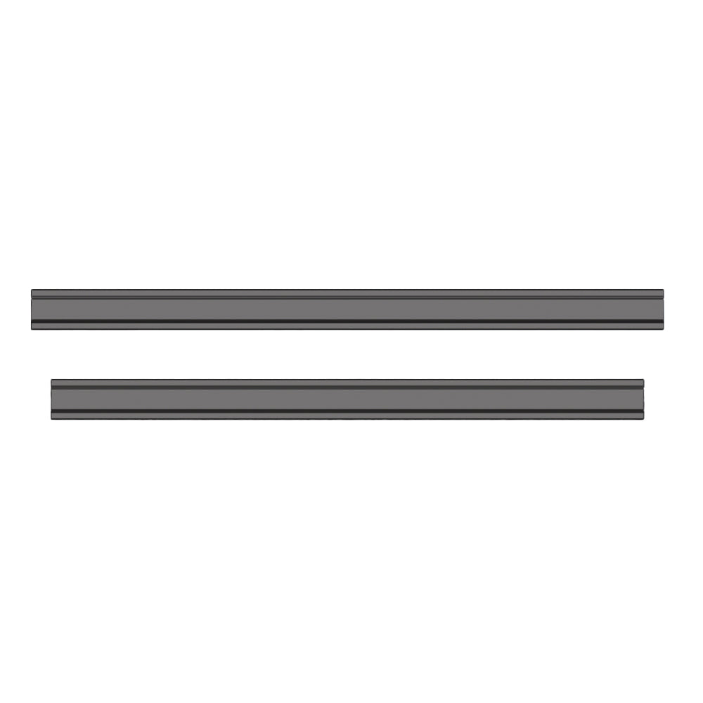 Zwei parallele Jonmaster Klettstreifen (60 cm) von Diversey Deutschland GmbH & Co. OHG sind waagerecht auf weißem Grund angebracht; der obere Streifen ist länger, während der kürzere ein Ersatzklettstreifen aus dem 2-teiligen Set ist.