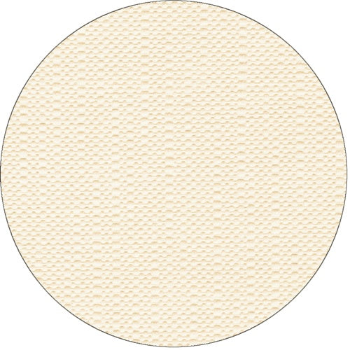 Die PAPSTAR Tischdecke aus der ROYAL Collection der PAPSTAR GmbH ist eine runde, beige Tissue-Tischdecke mit einem strukturierten, waffelartigen Muster auf weißem Grund und dünnen, schwach umrissenen Kanten.