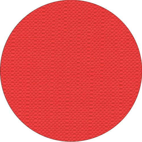Ein durchgehender roter Kreis mit einem dezenten sechseckigen Muster, inspiriert von der Premium-Tissue-Qualität der Tischdecke „ROYAL Collection“ der PAPSTAR GmbH.