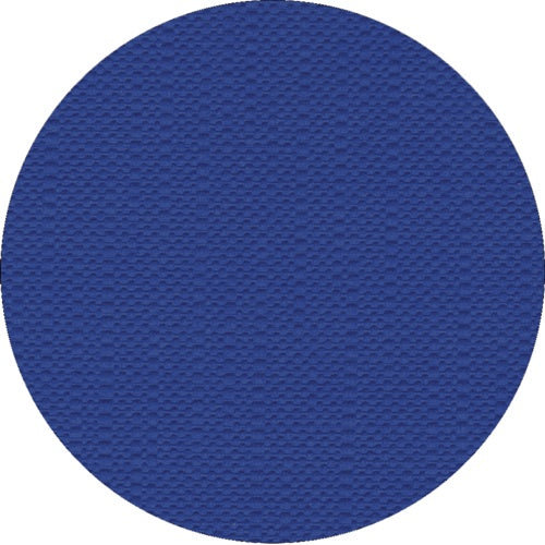 Ein durchgehender blauer Kreis mit einem strukturierten, gitterartigen Muster, inspiriert von der Premium-Tissue-Qualität der Tischdecke „ROYAL Collection“ der PAPSTAR GmbH.