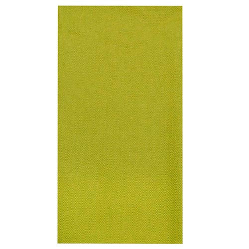 Auf weißem Untergrund ist eine rechteckige Tischdecke der PAPSTAR GmbH, Tissue „ROYAL Collection“ (120 cm x 180 cm) in schlichtem, unifarbenem Limettengrün zu sehen.