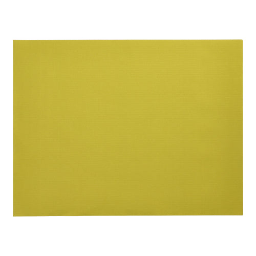 Ein unifarbenes gelbes PAPSTAR 100 Tischsets, Papier 30 x 40 cm von PAPSTAR GmbH wird auf weißem Hintergrund gezeigt - perfekt als umweltfreundliche Papier-Tischsets für Ihren Esstisch.