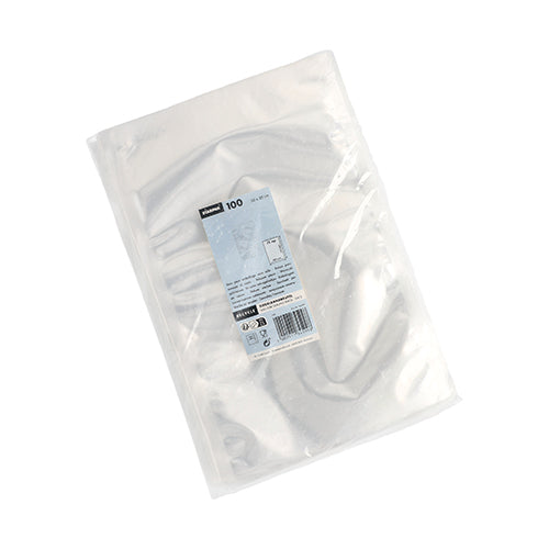 Starpak 100 Siegelrandbeutel, PA/PE transparent (40 x 30 cm) in einer durchsichtigen Kunststoffverpackung, versiegelt mit einem blau-weißen Starpak-Etikett mit Marke, Menge und Barcode.