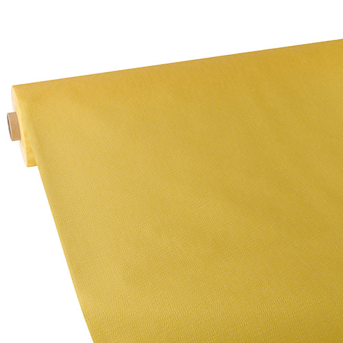 Eine Rolle Starpak Tischdecke, stoffähnlich, Vlies "soft selection plus" wird teilweise abgerollt und auf einem schlichten weißen Hintergrund präsentiert.