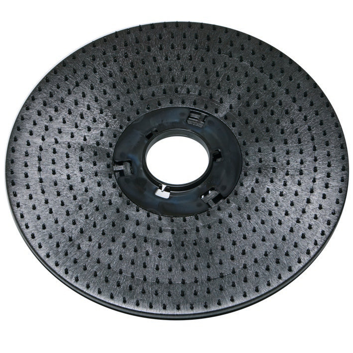 Der Diversey Führungssteller (Ø 43 cm) ist ein runder, schwarzer Pad Driver mit Borsten und Mittelloch, der für die Verwendung mit Reinigungs- und Polierpads auf ergodisc 165, 200, HD und duo Maschinen konzipiert ist; Packung: 1 Stück.