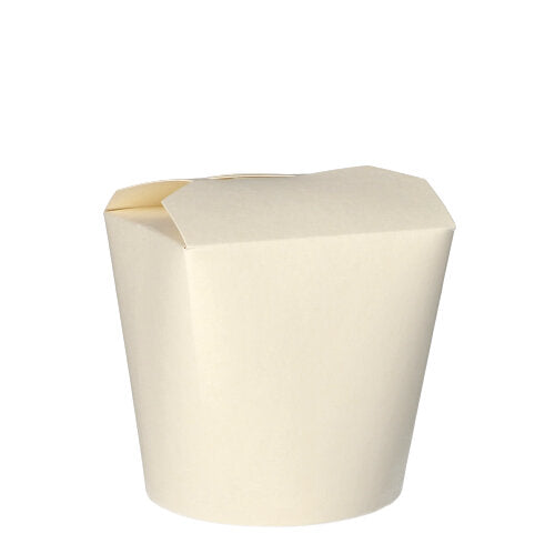 Die PAPSTAR 50 Pastaboxen aus weißer Pappe von PAPSTAR GmbH sind praktische Takeout-Behälter mit Klappdeckel, ideal für Gastronomie und sicheren Speisentransport. Der geschlossene, leere Behälter ist vor weißem Hintergrund abgebildet.