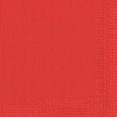 Die 50 Servietten der PAPSTAR GmbH sind schlichte, unifarbene, leuchtend rote, 2-lagige, quadratische Servietten mit leichter Randstruktur im Format 40 cm x 40 cm und im 1/4-Format gefaltet.