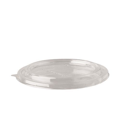 Der PAPSTAR 50 Deckel für Salatschalen, rund klar 2 cm Höhe PLA von der PAPSTAR GmbH ist ein transparenter, flacher Deckel mit praktischer Lasche zum einfachen Abnehmen – ideal als umweltfreundlicher Deckel für Salatschalen.