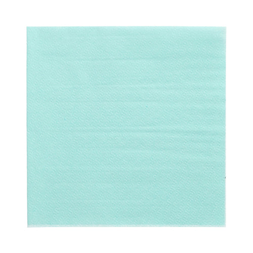 Eine einzelne, quadratische, hellblaue PAPSTAR 1-Lagig-Serviette (33 x 33 cm) der PAPSTAR GmbH ist auf weißem Hintergrund abgebildet; sie weist eine dezente Textur ohne sichtbare Muster oder Designs auf.