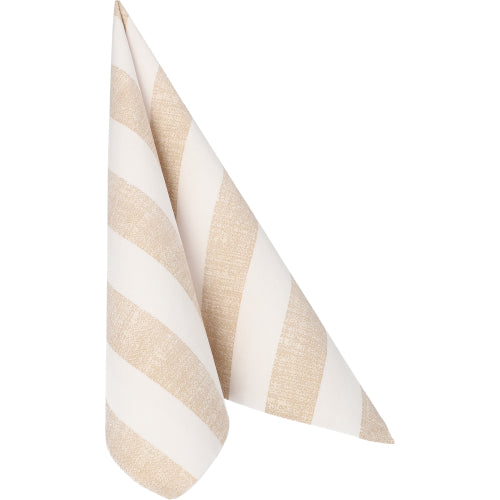 Die sandfarbene Serviette PAPSTAR 50 Servietten "ROYAL Collection" 1/4-Falz 40 x 40 cm der PAPSTAR GmbH bringt eleganten Stil auf den Tisch - ideal für jeden Anlass.